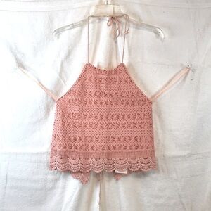 NWT Luxe Apothetique Knitted Open Halter Back W Tie at Neck & Waist✨ Size L